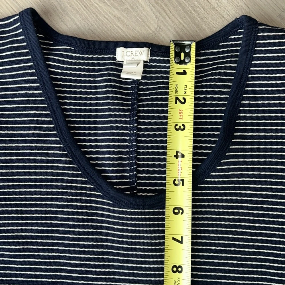 J. Crew Nautical Striped Tank Dress Navy/White M Casual Knit Everyday Sleeveless